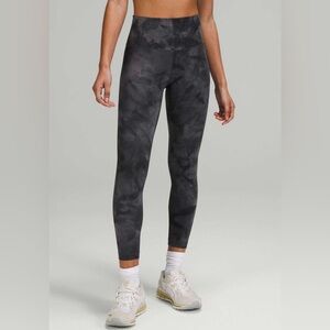 Lululemon Wunder Train Tight 25 inseam Diamond Dye Graphite Grey Size 14